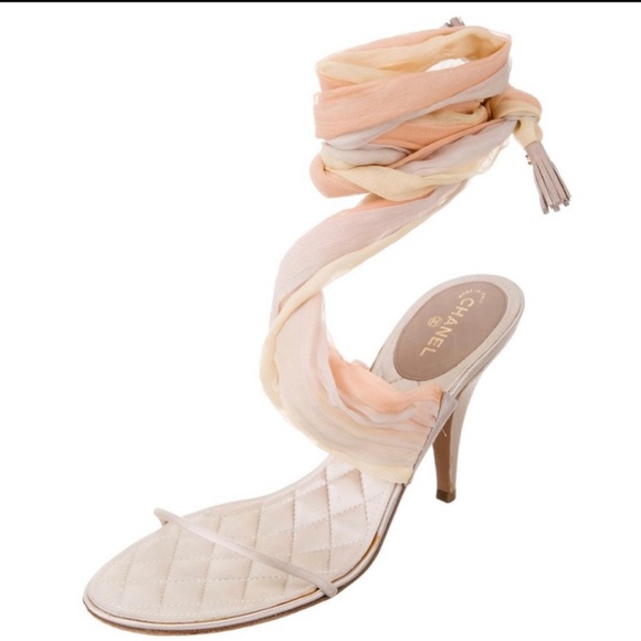 satin ankle wrap heels